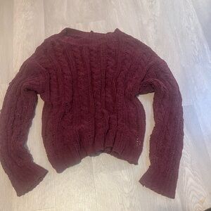 American Eagle Outfitters Maroon Sweater